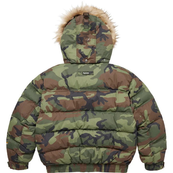 Supreme Facemask 700-Fill Down Puffer Jacket Woodland Camo