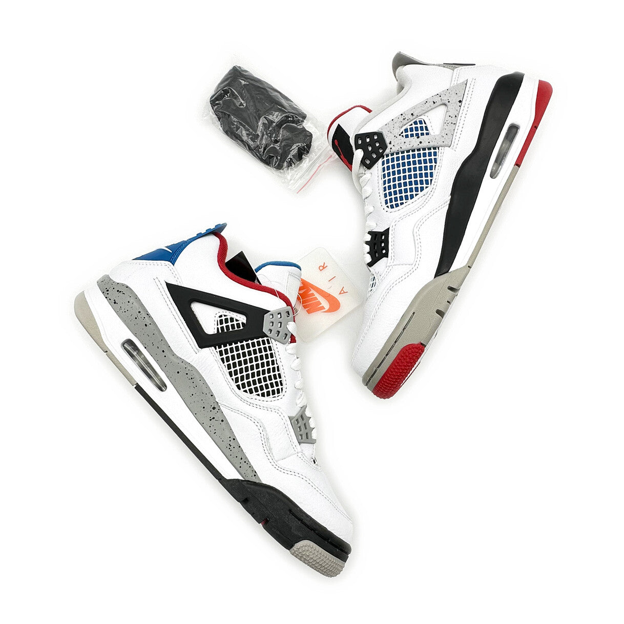CI1184-146 Nike Air Jordan 4 Retro What The 4 Fire Red Military Blue Grey (Men's