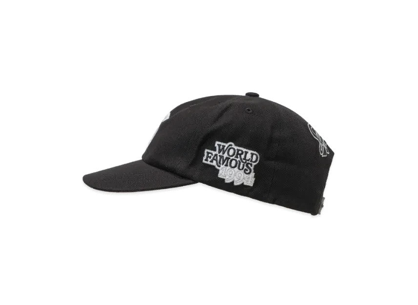 Supreme World Famous S Logo 6-Panel (26SS) "Black"