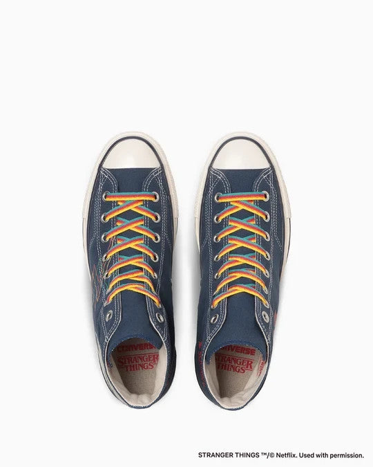 31316480 Stranger Things 5 Ã Converse All Star Aged 87 TS Hi Navy (Men's)