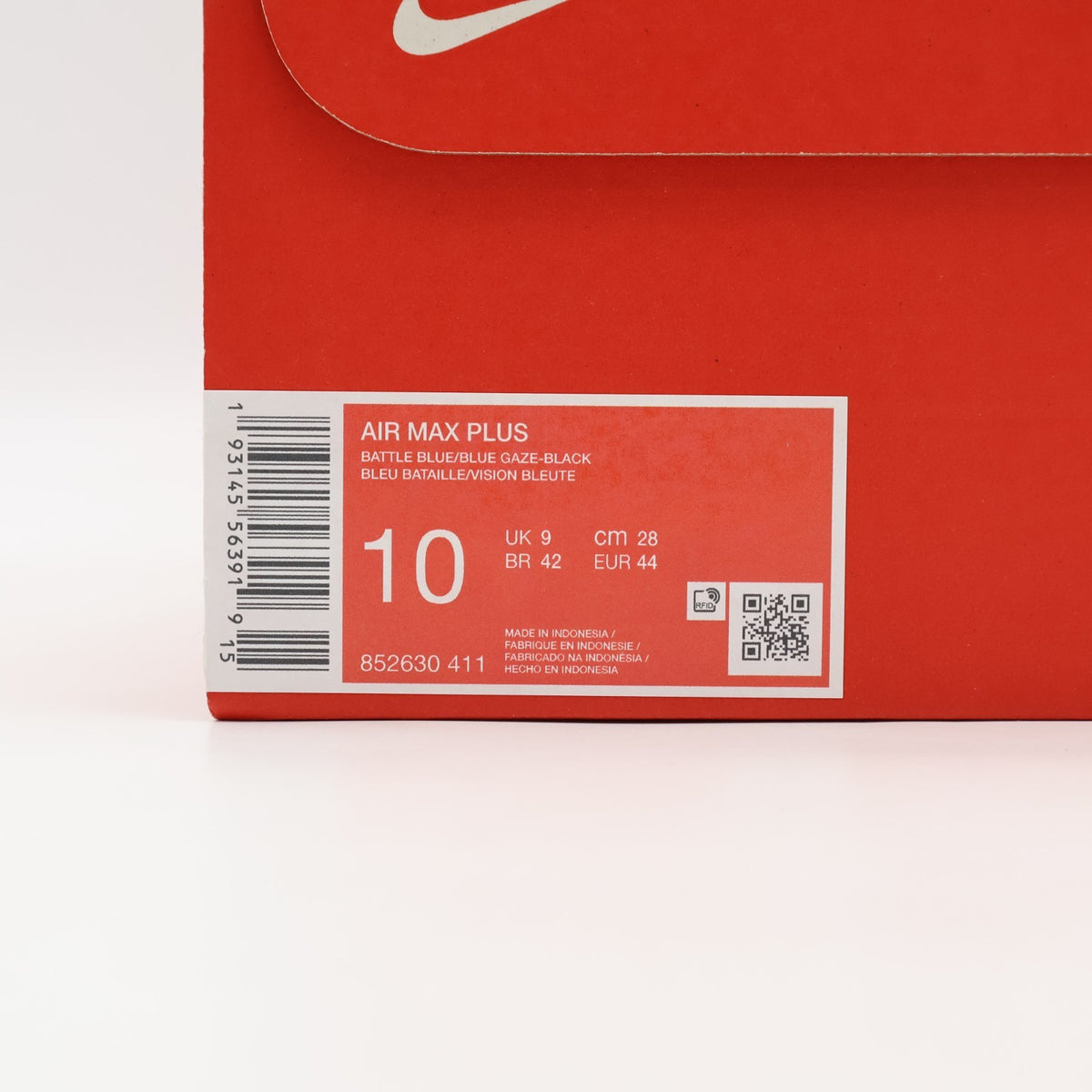 852630-411 Nike Air Max Plus Battle Blue White (Men's)