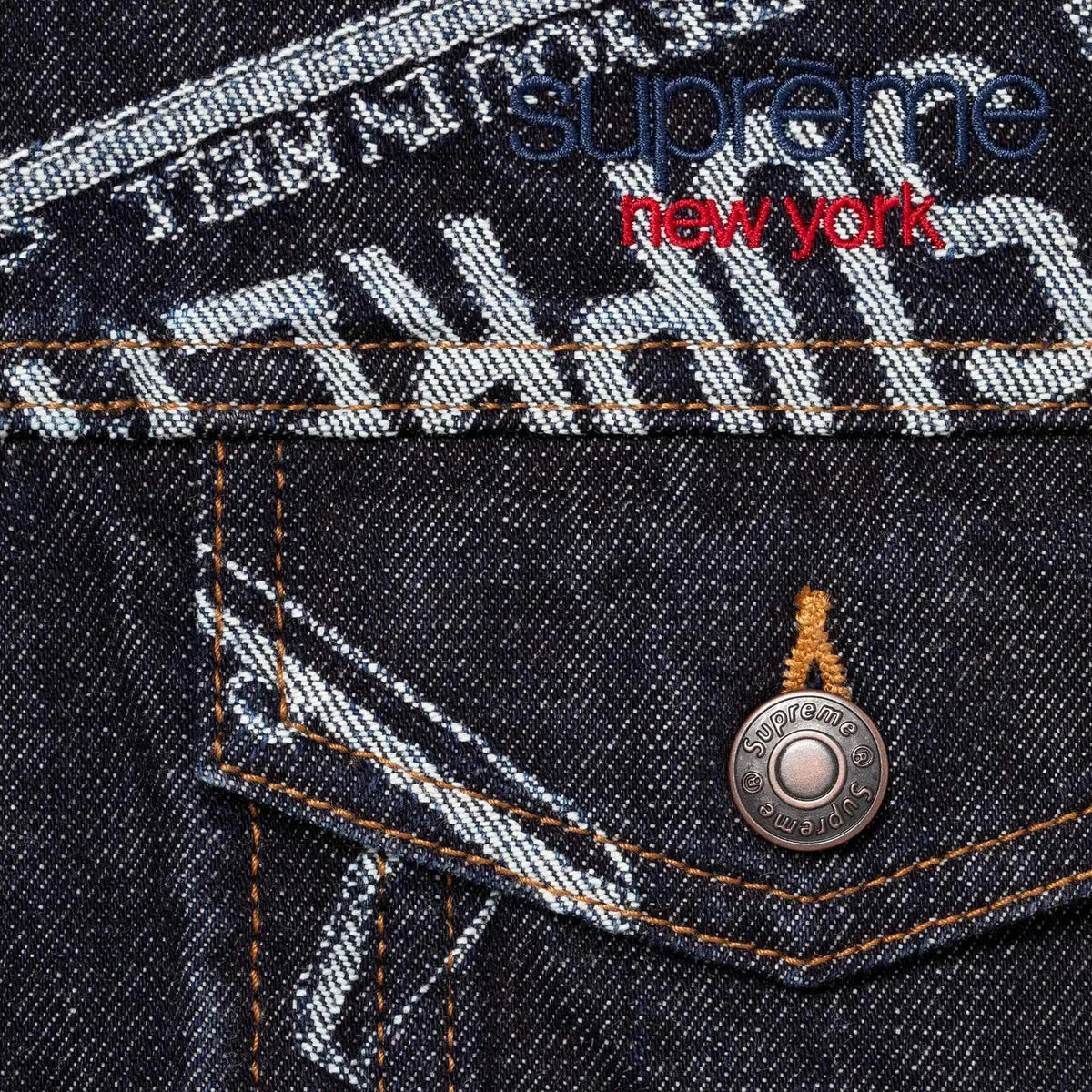 Supreme Denim Trucker Jacket License Plate