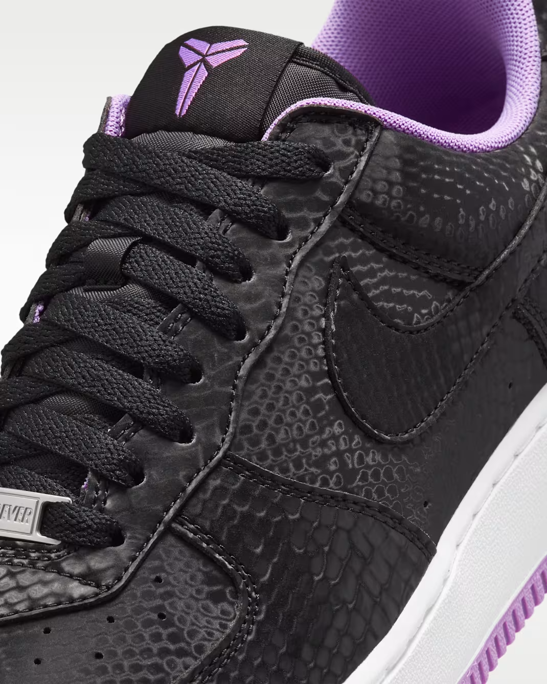 IB0018-007 Kobe Bryant Ã Nike Air Force 1 Low "Black/Purple Stardust" (Men's)