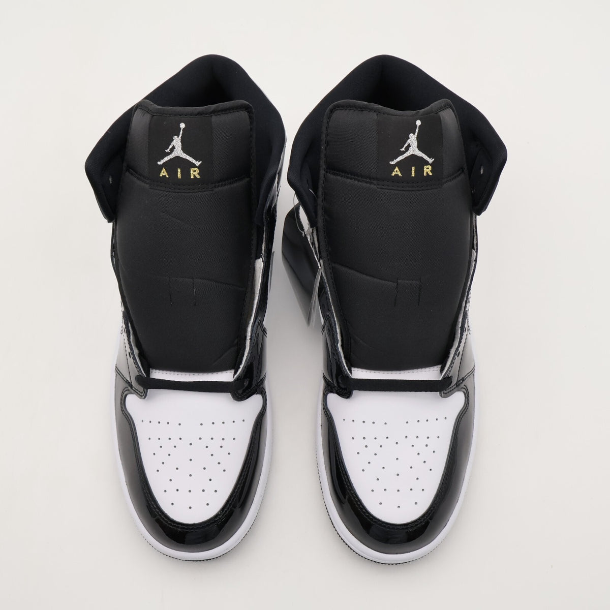 HV0789-010 Nike Air Jordan 1 Mid Black Patent (Men's)