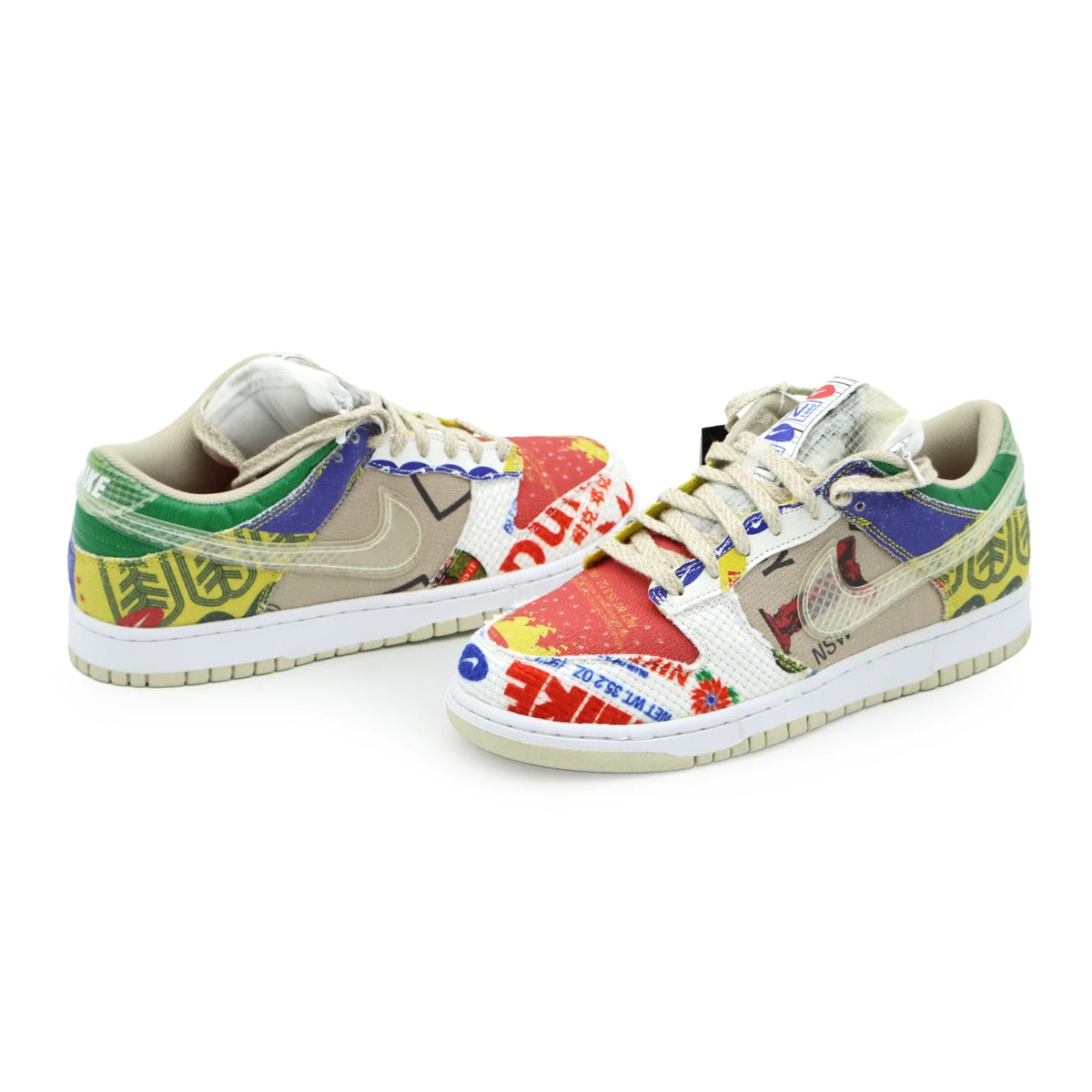 DA6125-900 Nike Dunk Low City Market Red White Beige Multi Green Yellow (Men's)