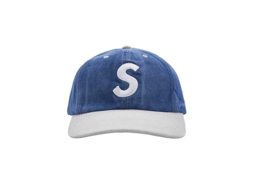 Supreme 2-Tone S Logo 6-Panel Washed Denim