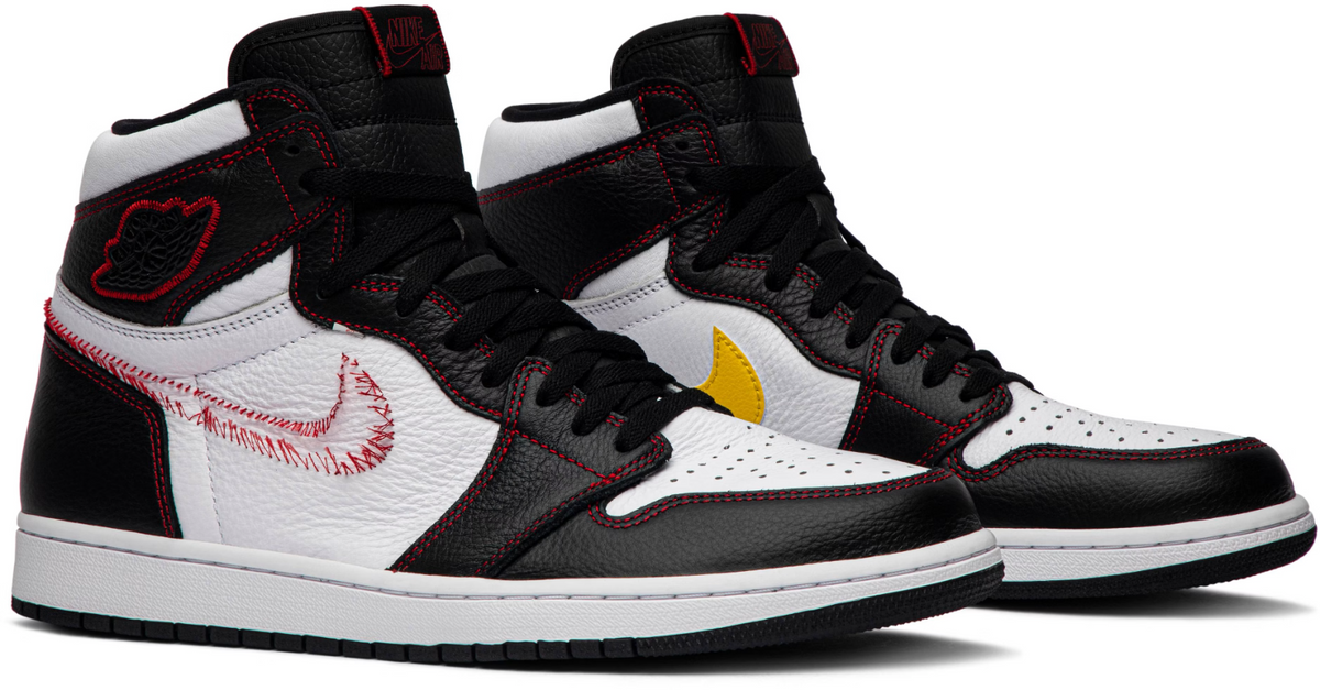 CD6579-071 Nike Air Jordan 1 High OG Defiant "Black/Yellow/Gym Red" (Men's)