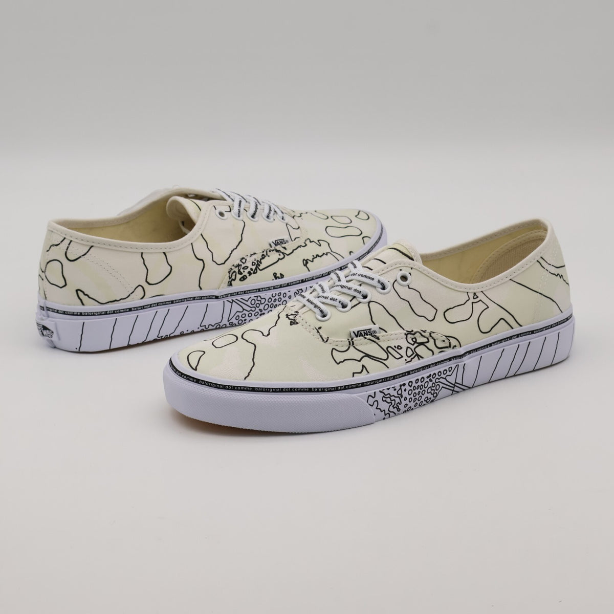 684481-0001 Bal Vans Authentic Natural Off White Line Drawing (Men's)