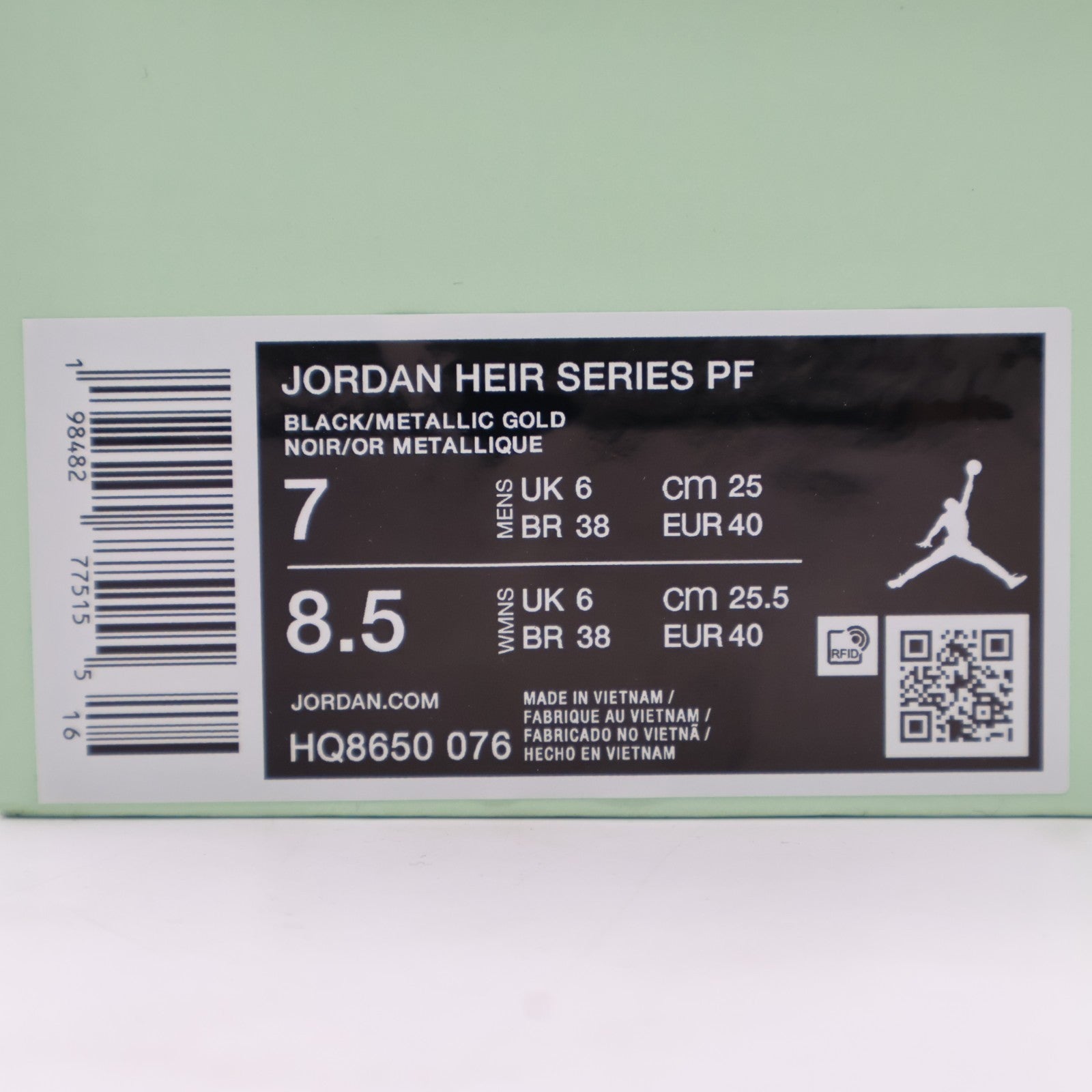 HQ8650-076 Nike Jordan Heir Series Black University Red Metallic Gold (Men's)