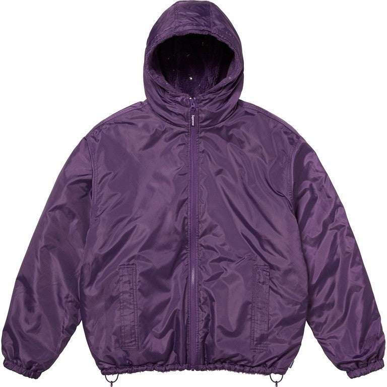 Supreme x B.B. Simon Reversible Hooded Fleece Jacket Purple