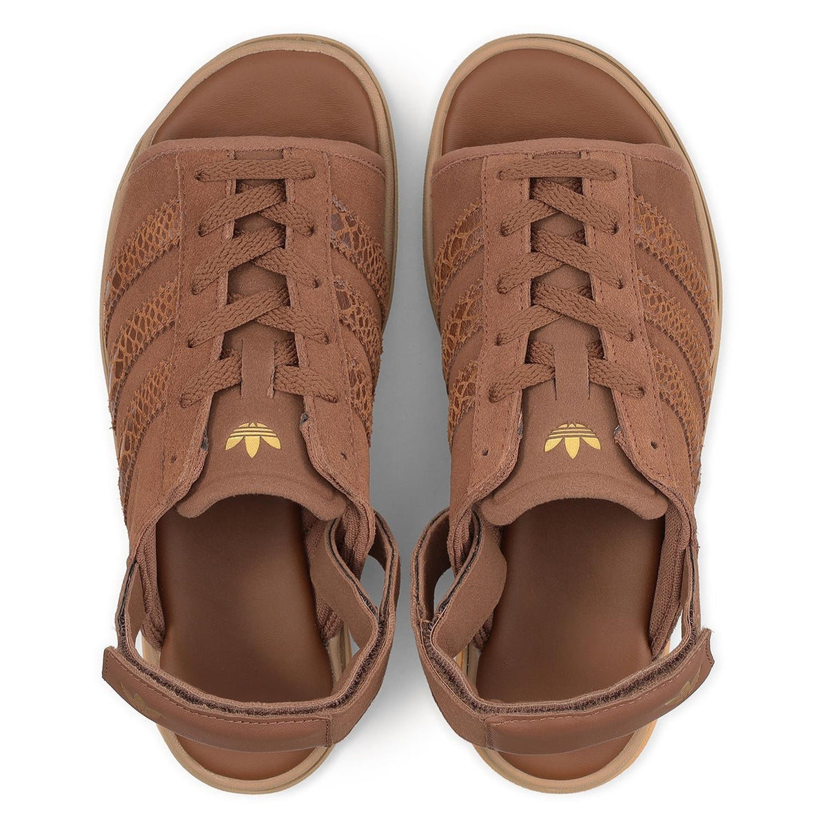 IH6633 adidas Gazelle Bold Sandals Preloved Brown Gold Metallic (Women's)