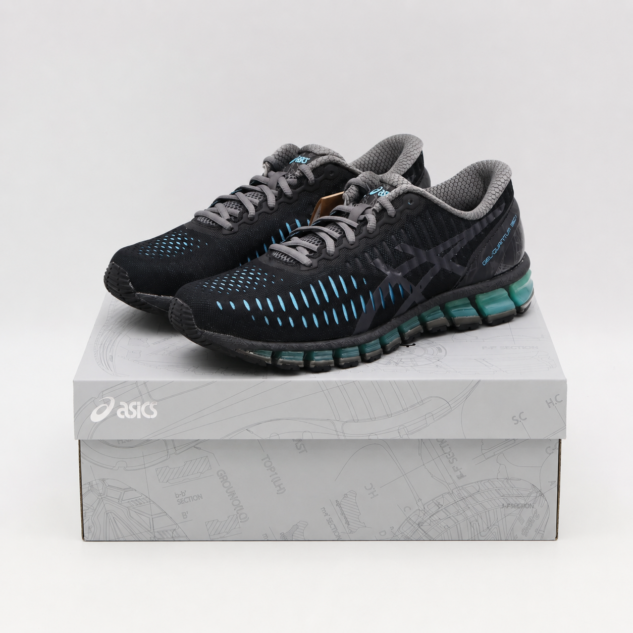 1203a750-001 Asics Gel-Quantum 360 1 Black Aquarium (Men's)