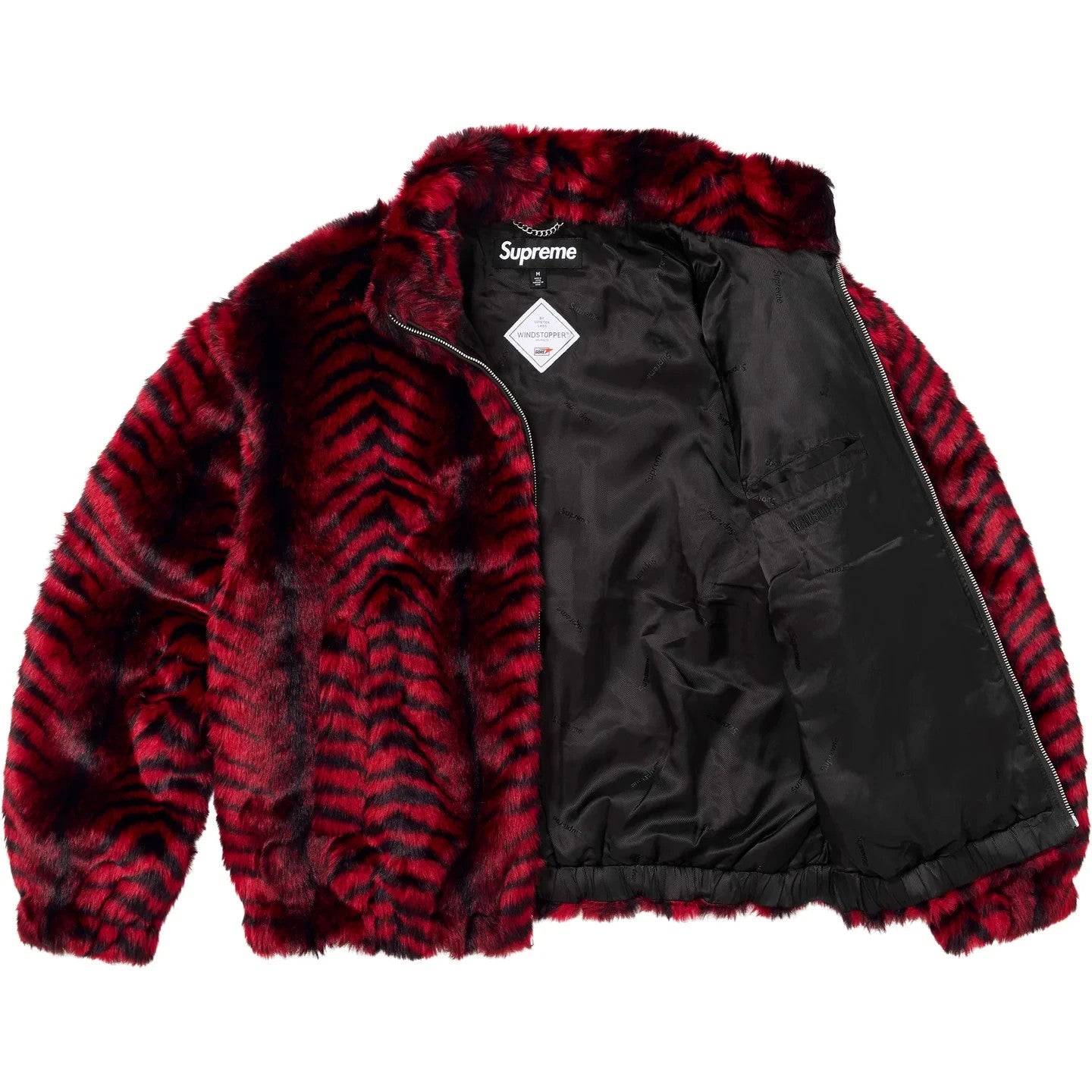 Supreme Faux Fur WINDSTOPPER Bomber Jacket Red