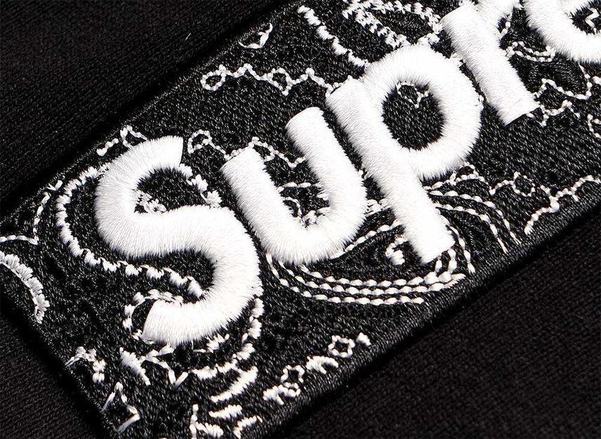 Supreme Bandana Box Logo Hooded Sweatshirt Black