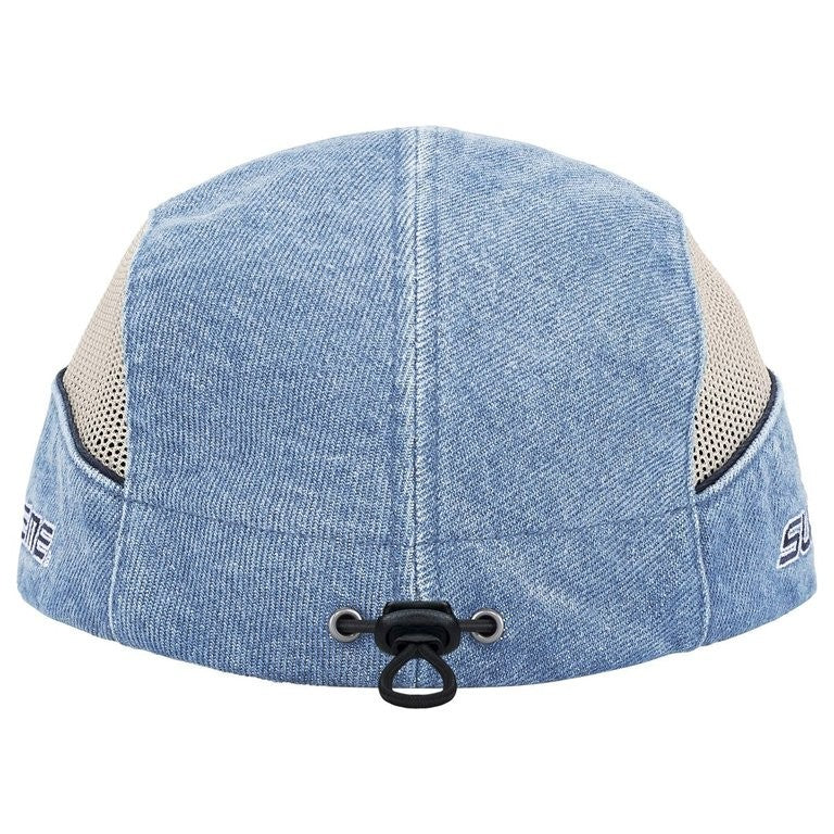 Supreme Side Mesh Piping Camp Cap Denim