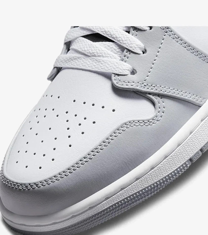 554724-078 Nike Air Jordan 1 Mid Grey White Anthracite (Men's)