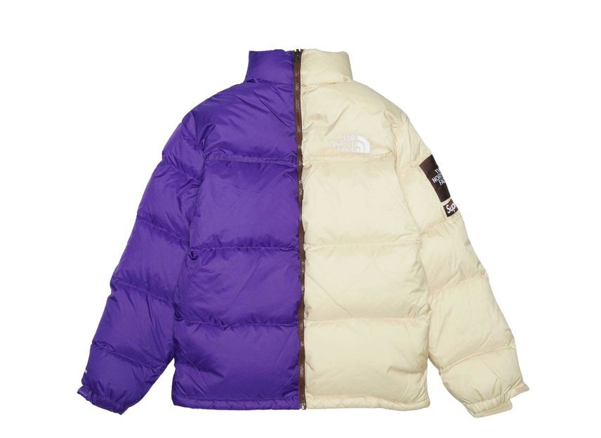 Supreme The North Face Split Nuptse Jacket Tan