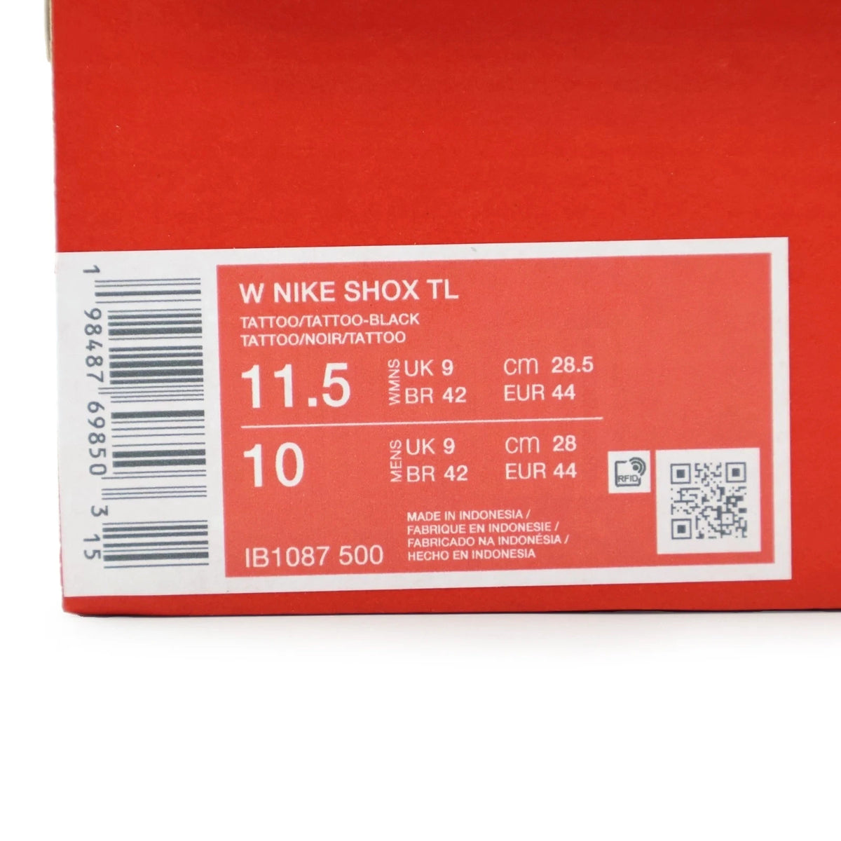 IB1087-500 Nike Shox TL Tattoo Black Tattoo (Women's)