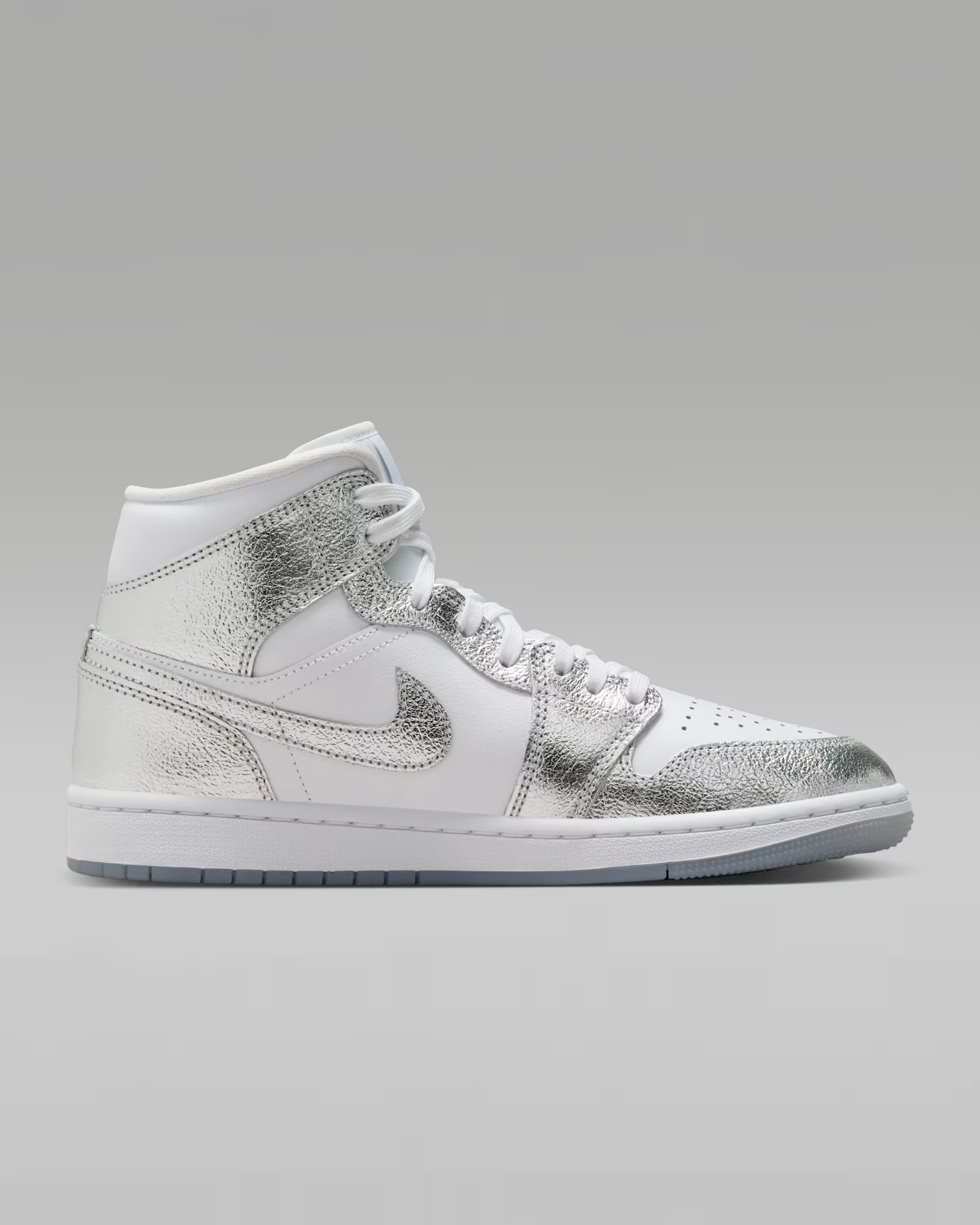 FN5031-100 Nike Air Jordan 1 Mid SE "Metallic Silver" (Women's)