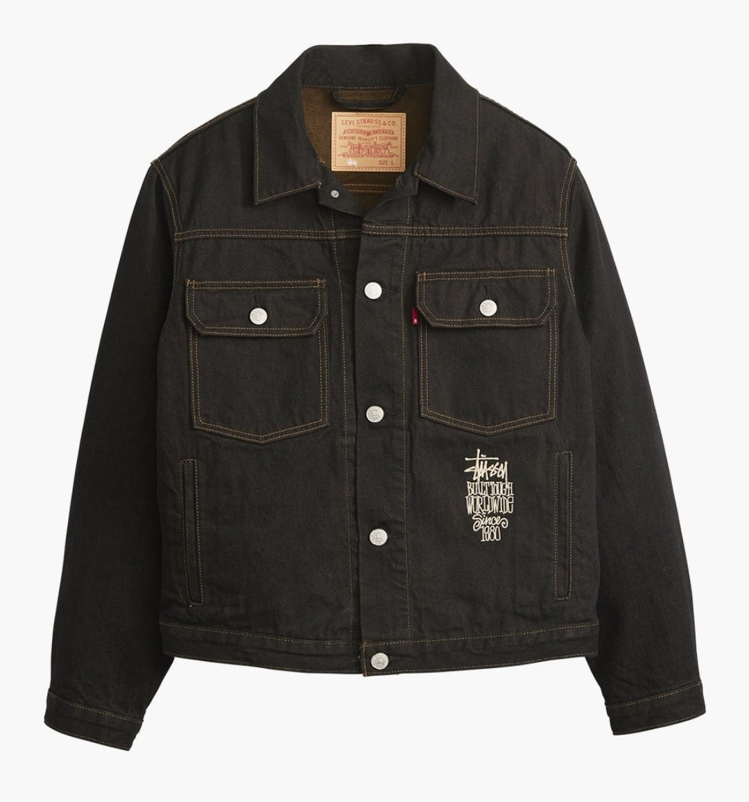 Stussy x Levi's Crispy Rinse Trucker Black/Brown