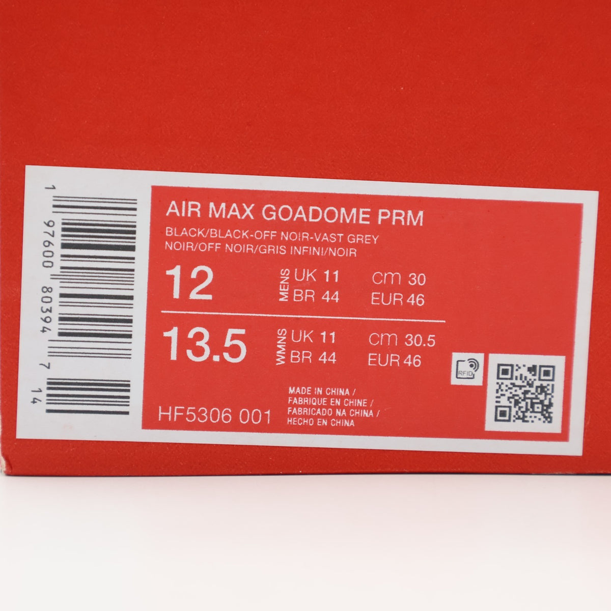 HF5306-001 Nike Air Max Goadome PRM Black (Men's)