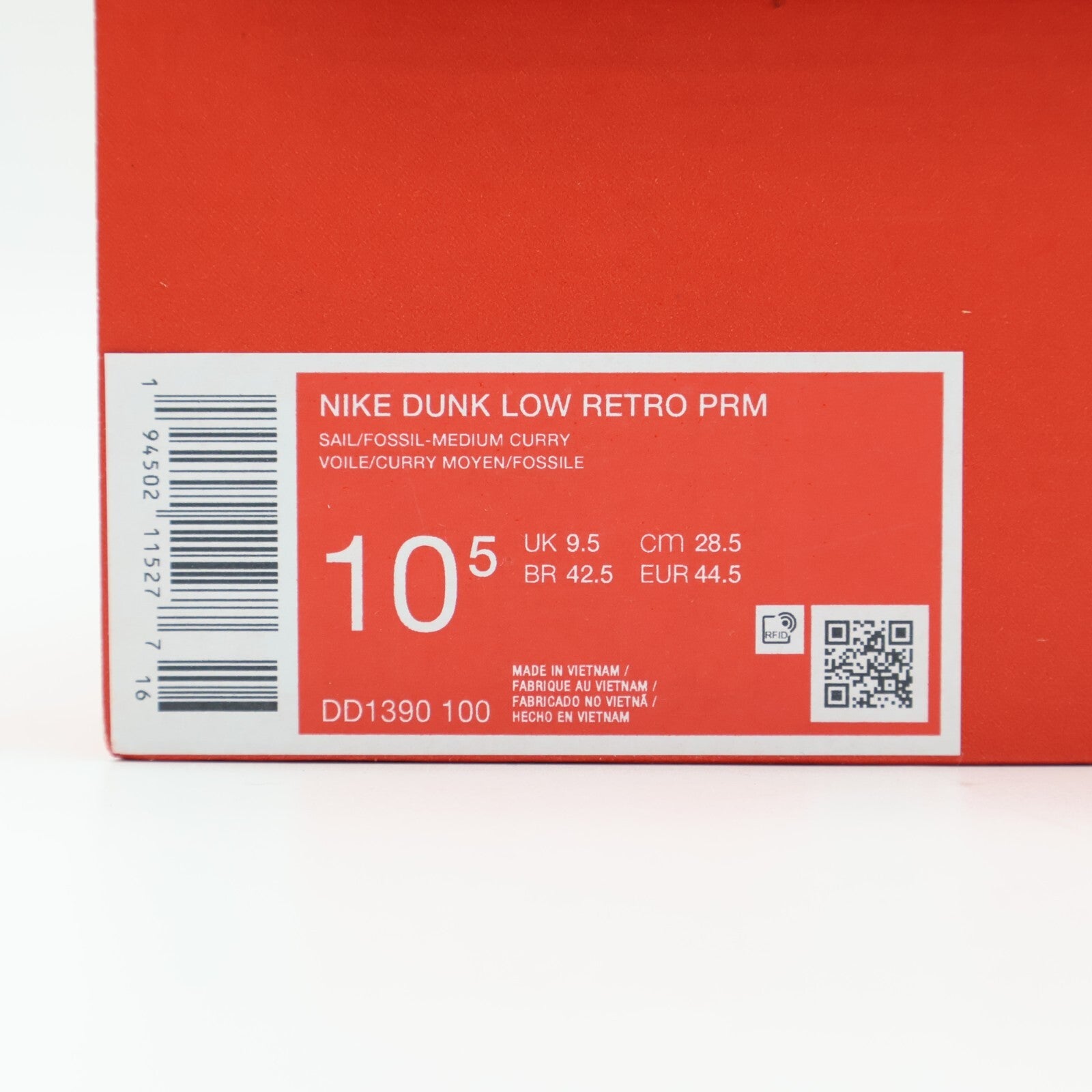 DD1390-100 Nike Dunk Low PRM Medium Curry (Men's)
