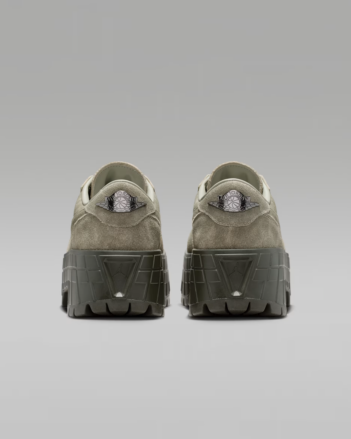 IR7248-304 Nike Air Jordan 1 Brooklyn Low "Spruce Fog/Cargo Khaki" (Women's)