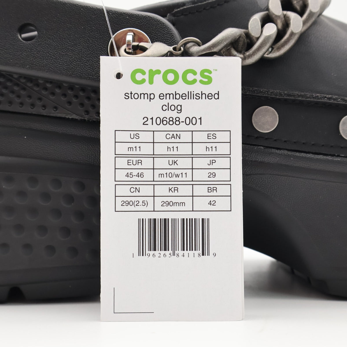 210688-001 crocs Stomp Embellished Clog Black