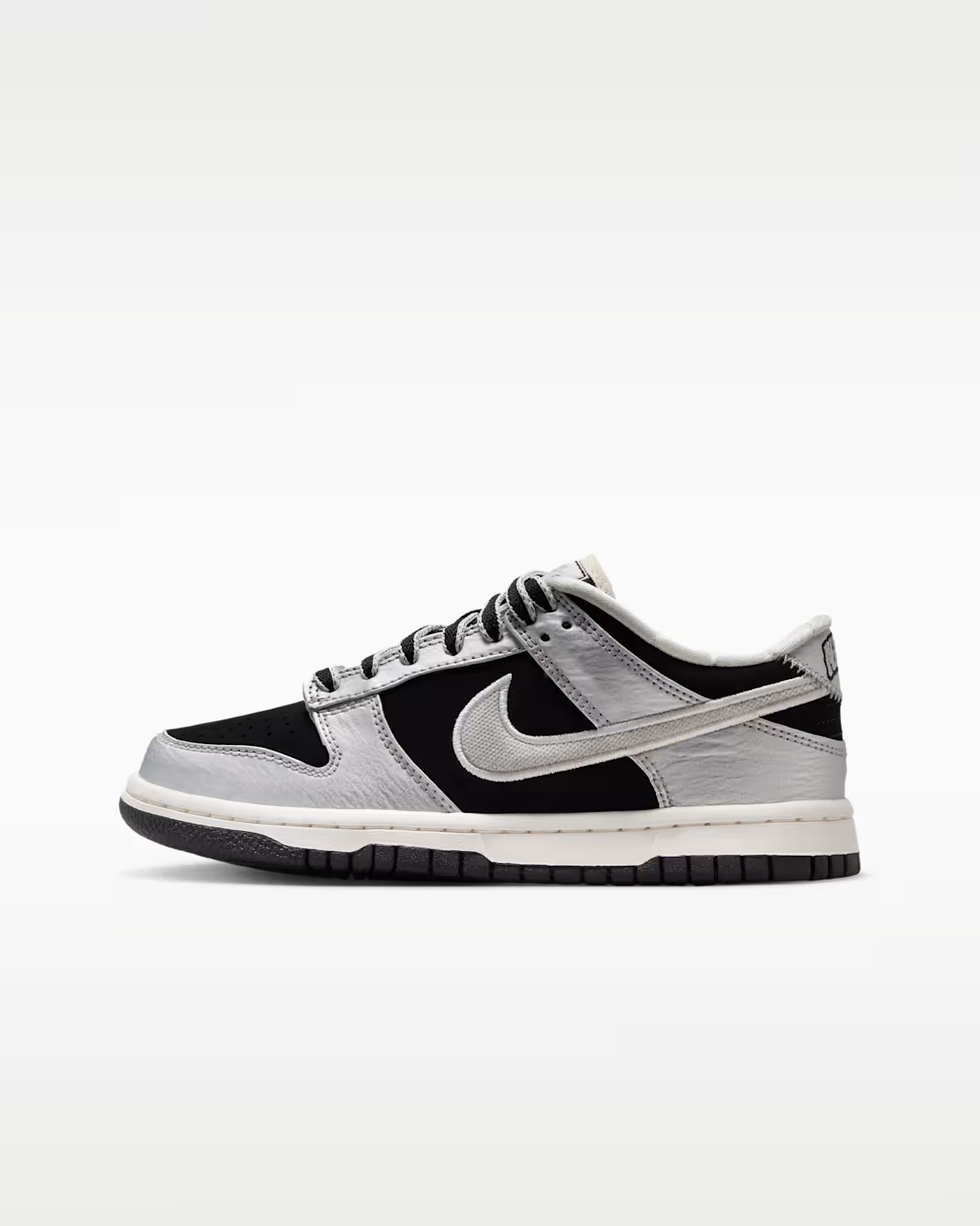 IV5971-001 Nike GS Dunk Low LV8 "Metallic Silver/Black"