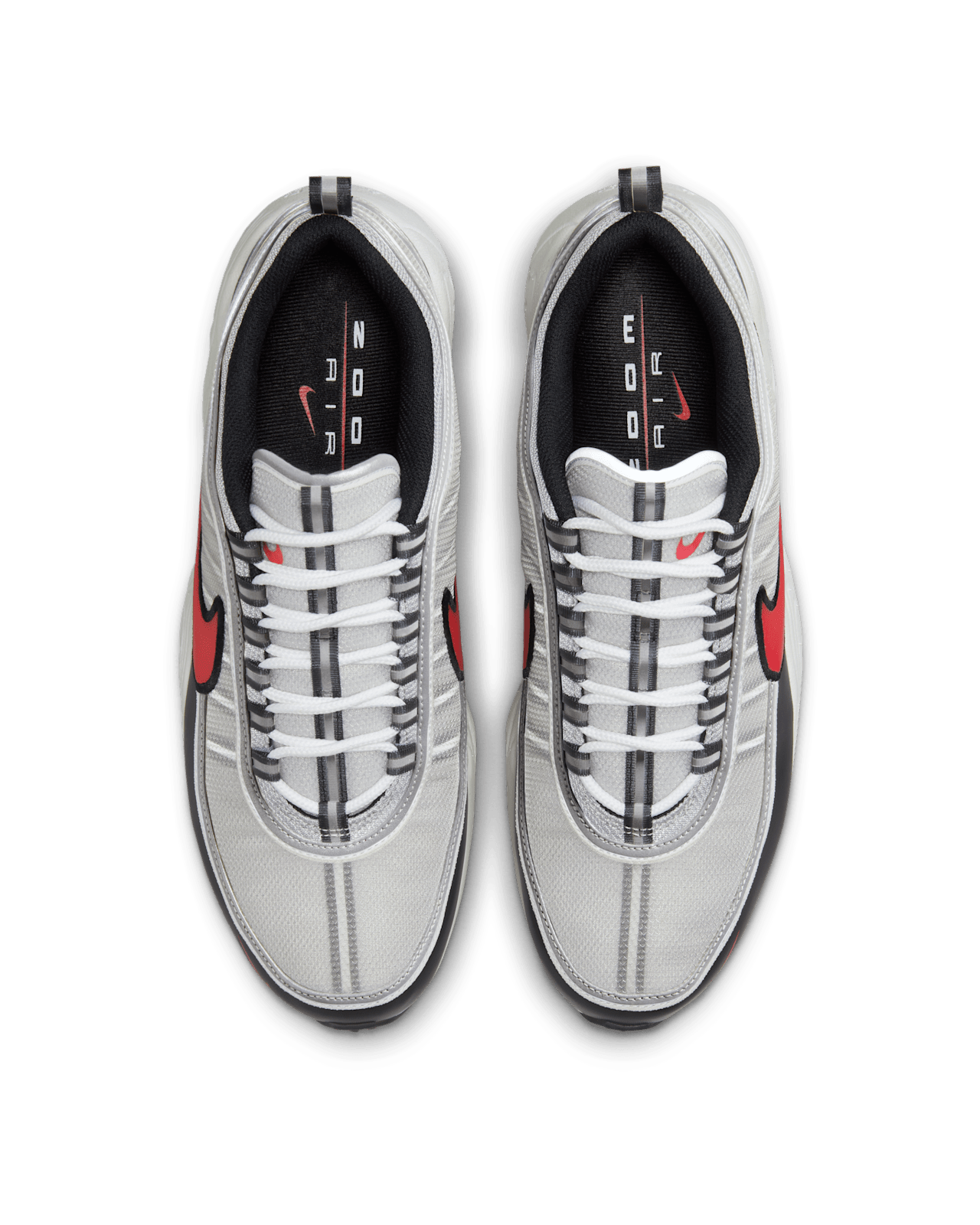 II1161-095 Nike Air Zoom Spiridon Metallic Silver Sport Red (Men's)