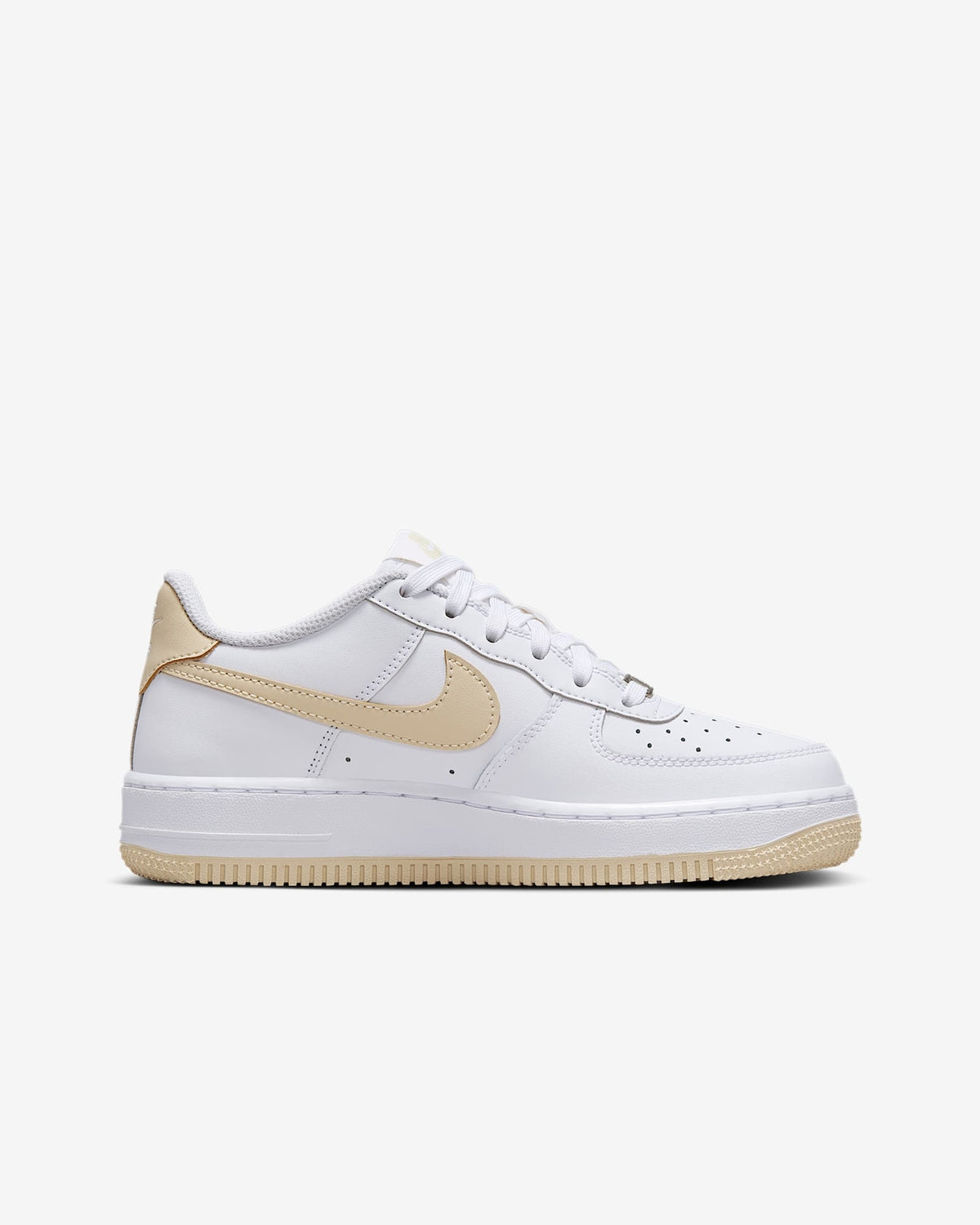 FV5948-118 Nike GS Air Force 1 White White Light Khaki