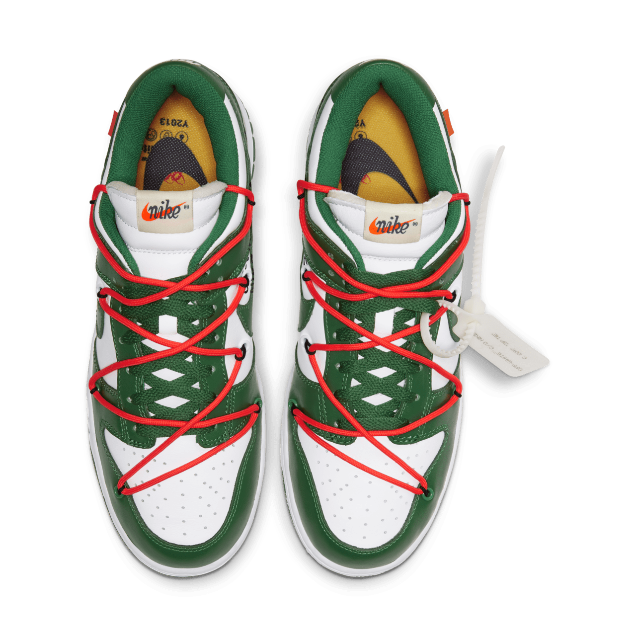 CT0856-100 OFF-WHITE Ã Nike Dunk Low  White/Pine-Green (Men's)