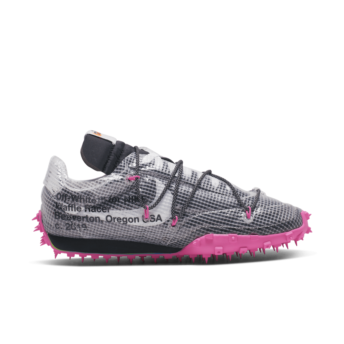 CD8180-001 Off-WhiteÃNike Waffle Racer Vivid Black (Women's)