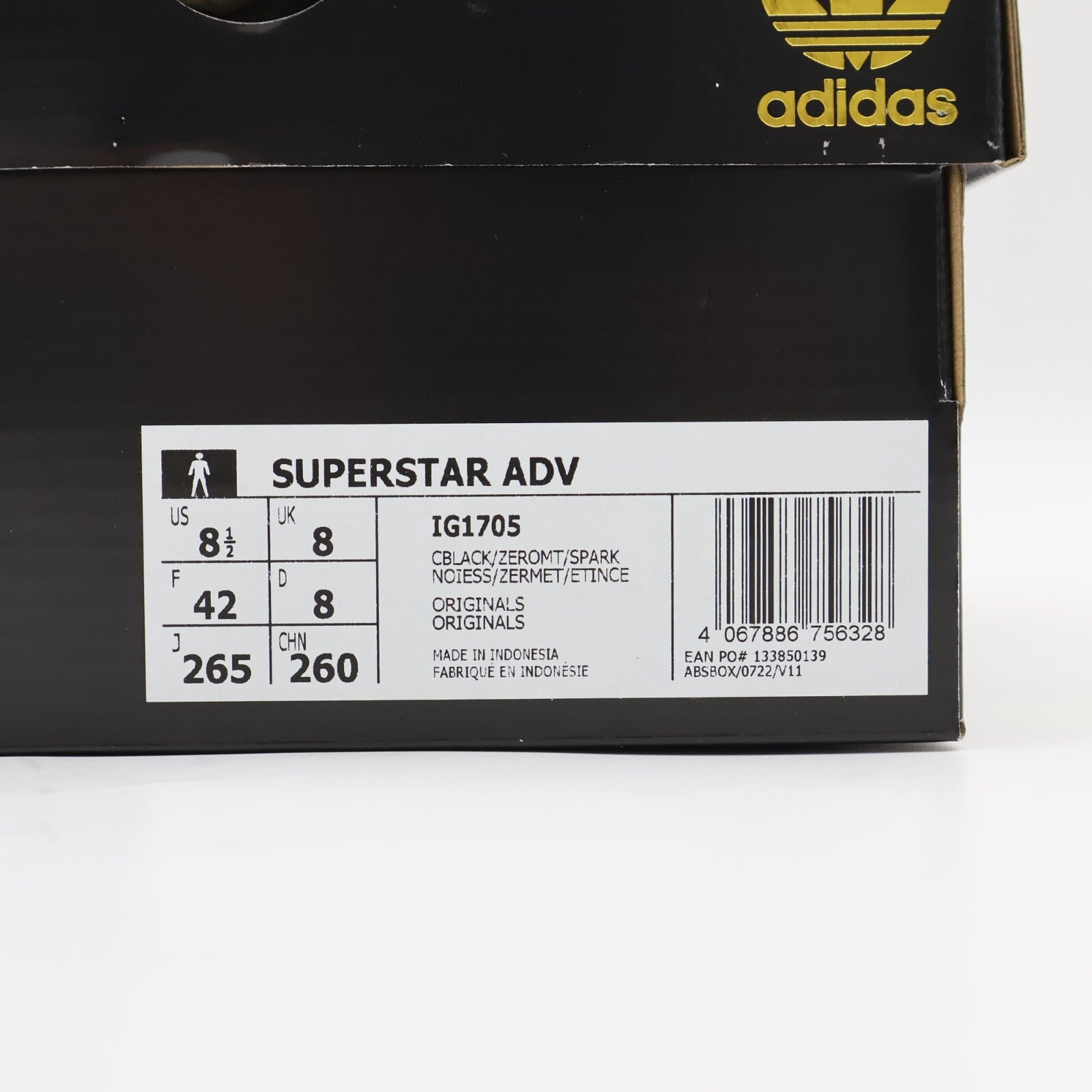 IG1705 adidas Originals Superstar ADV Core Black Zero Metallic Spark (Men's)