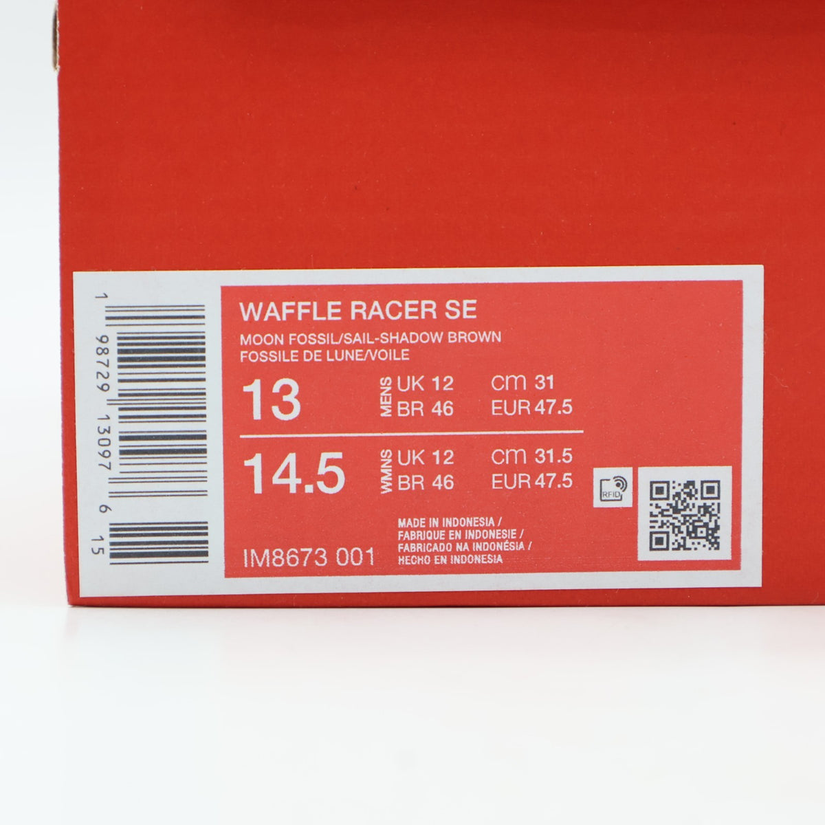IM8673-001 Nike Waffle Racer SE "Moon Fossil/Sail/Shadow Brown"