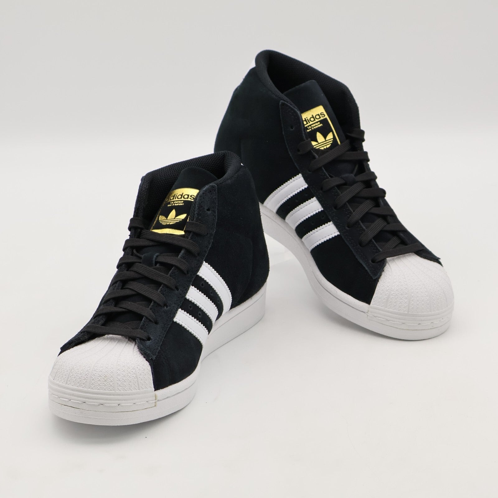 JH8146 adidas Originals Pro Model Mid Core Black Cloud White Gold (Men's)