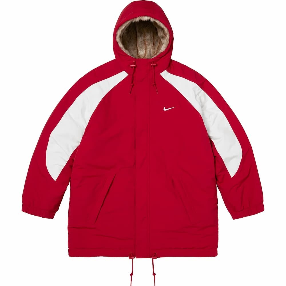 Supreme Nike Faux Fur Reversible Parka Red