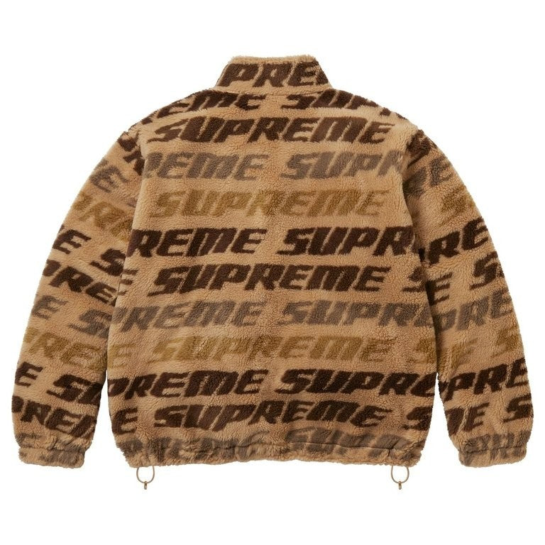 Supreme Repeat Jacquard Fleece Jacket Tan