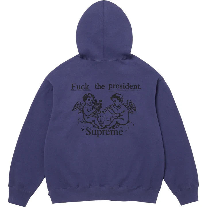 Supreme President Hooded Sweatshirt Purple