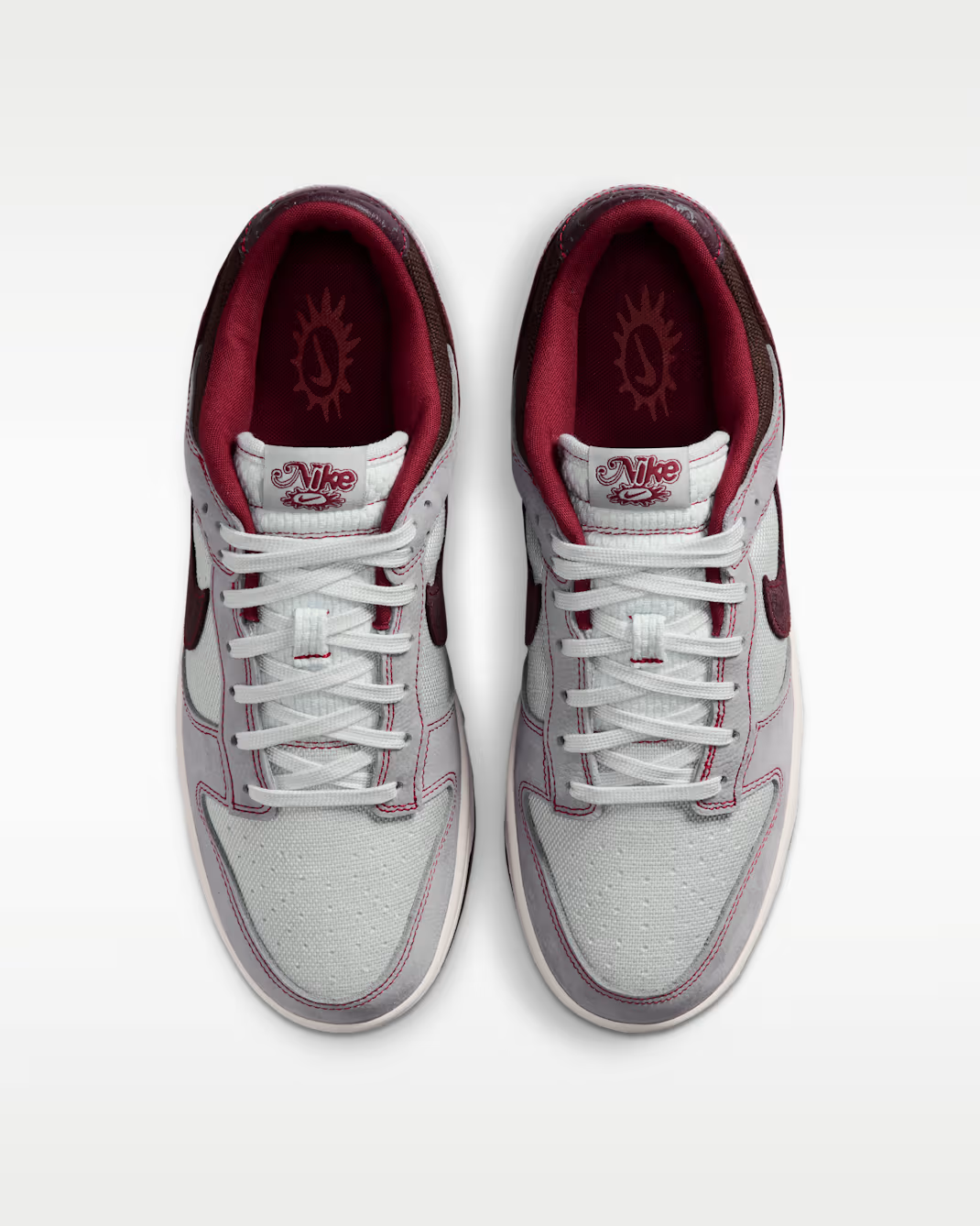 IH1942-001 Nike Dunk Low Retro SE Pure Platinum Burgundy Crush (Men's)