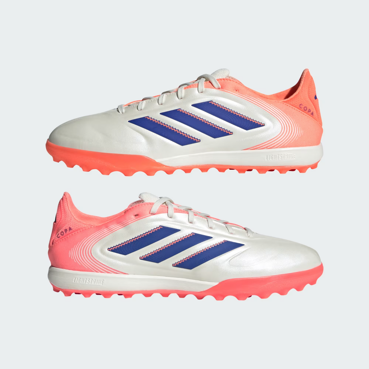 JR2833 adidas Copa Pure 3 Pro TF Off White/Lucid Blue/Signal Coral (Men's)