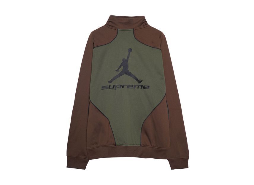 Supreme Jordan Tricot Track Jacket Brown