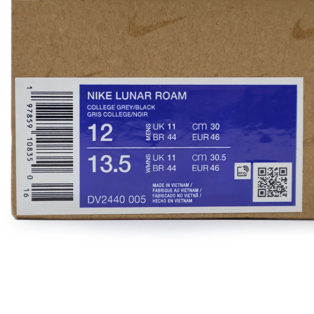 DV2440-005 Nike Lunar Roam College Grey Light Orewood Brown Cave Stone (Men's)