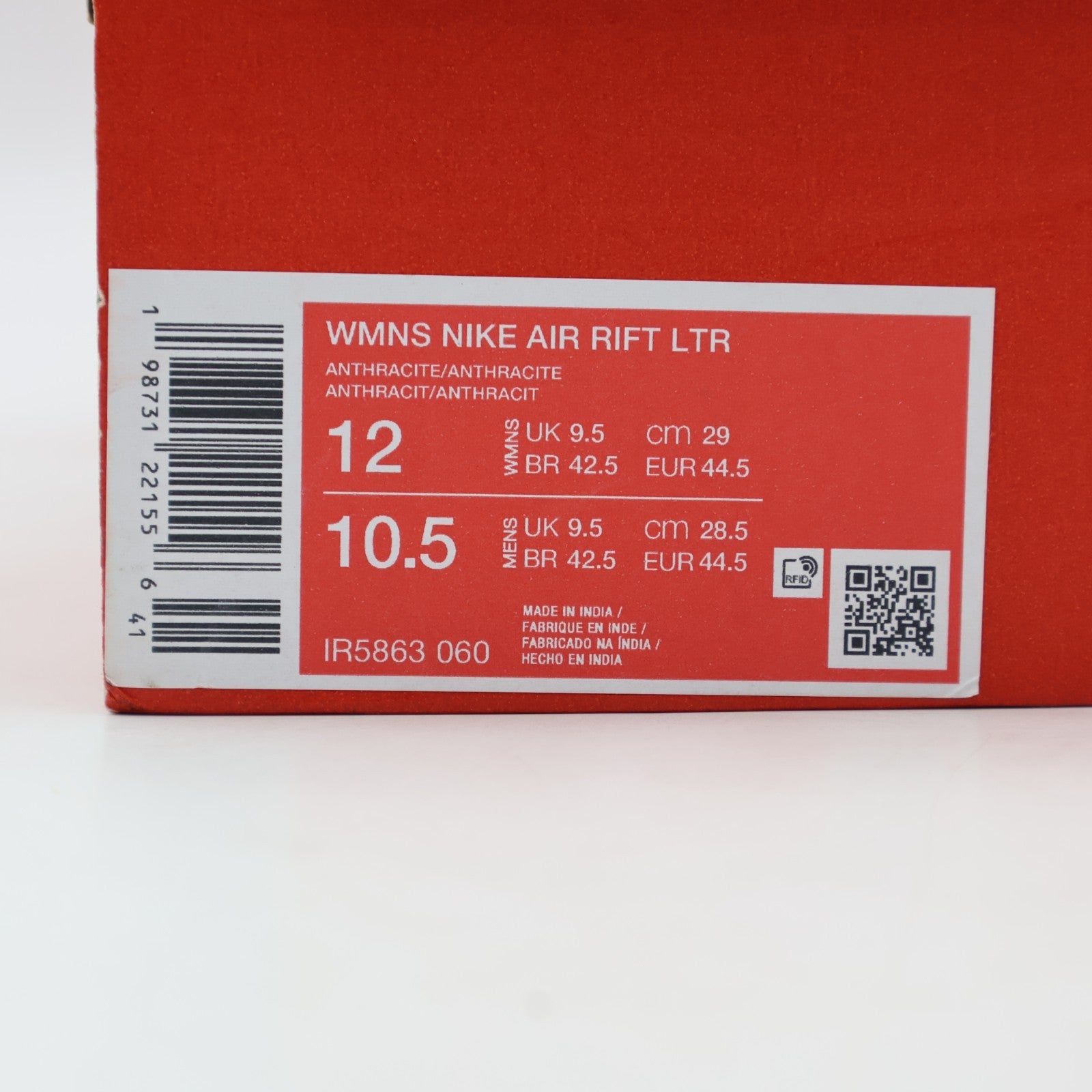 IR5863-060 Nike Air Rift Leather "Anthracite" (Women's)