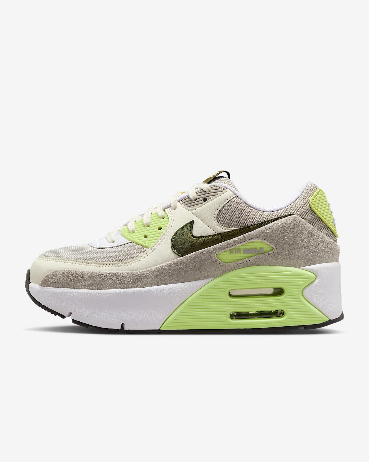 IB8061-100 Nike Air Max 90 LV8 White Pale Ivory College Grey Light Lemon (Men's)