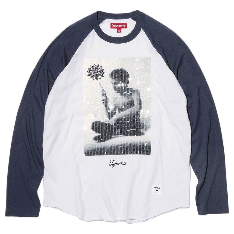Supreme x Larry Clark Sequin Raglan L/S Top Navy