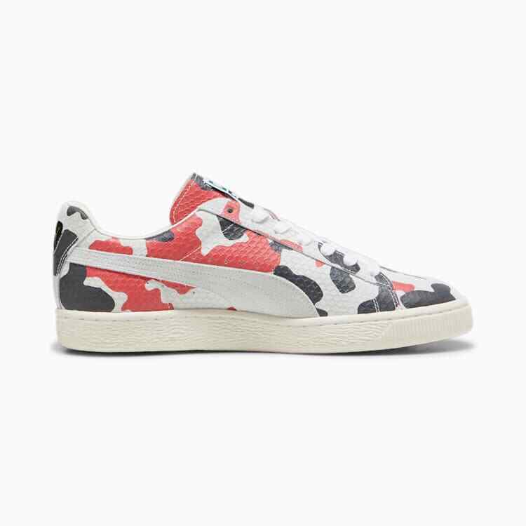 398561-01 Puma Suede MIJ Koi Puma White Puma Red Puma Black (Men's)