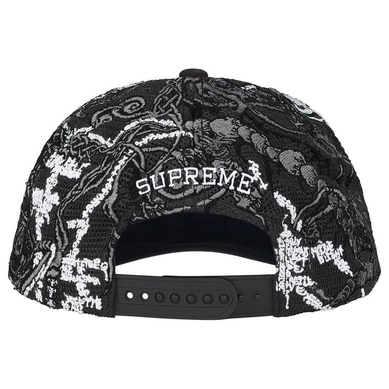 Supreme Wombat Embroidered Mesh Back 6-Panel Black