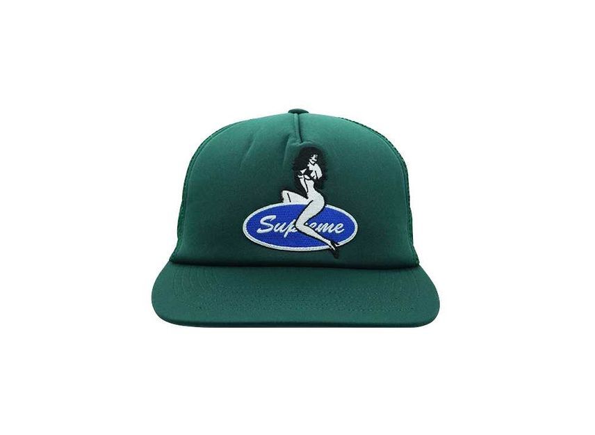 Supreme Pin Up Mesh Back 5-Panel Green