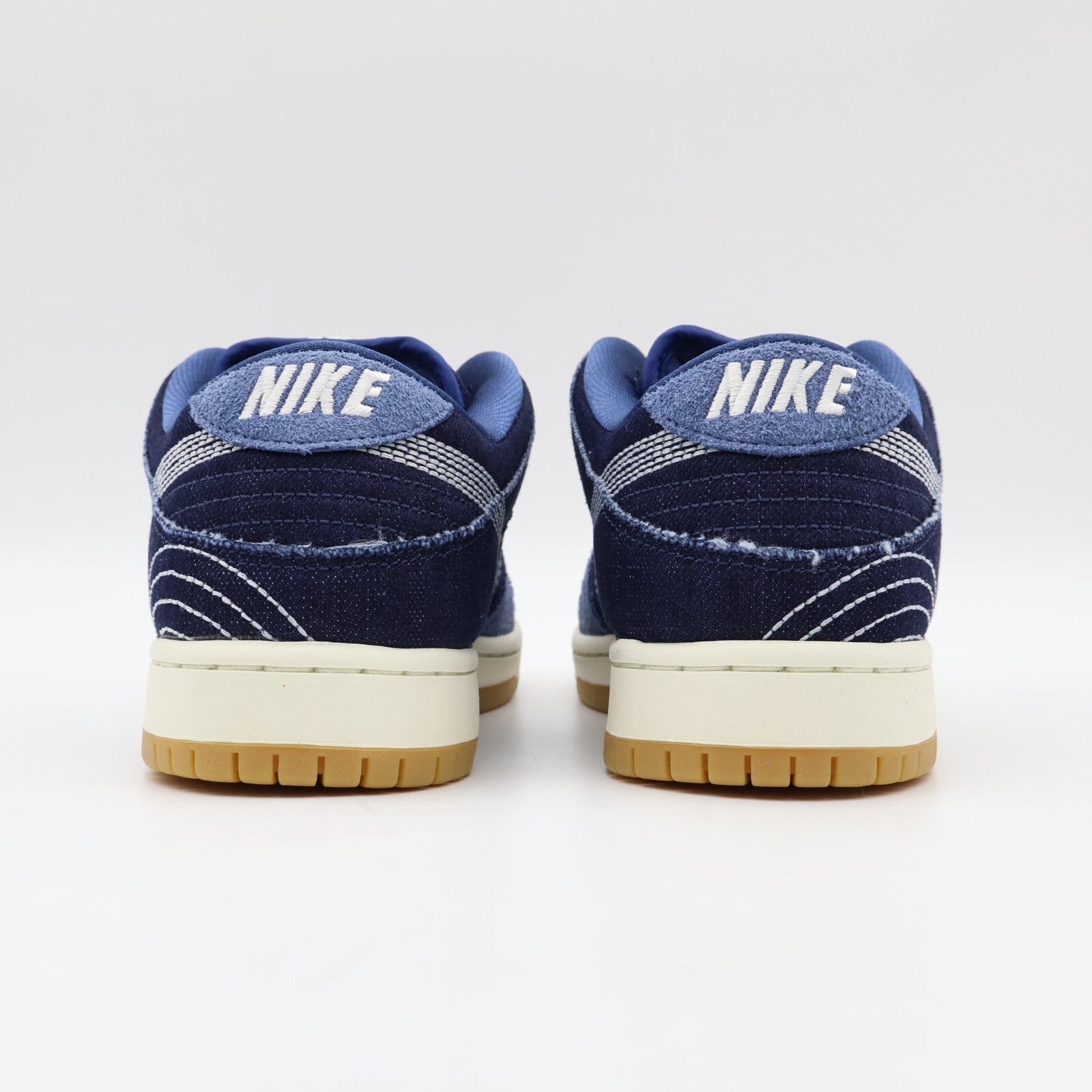CV0316-400 Nike SB Dunk Low Sashiko Denim Gum Mystic Navy Light Brown (Men's)